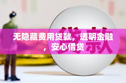 黄江无隐藏费用贷款，透明金融，安心借贷