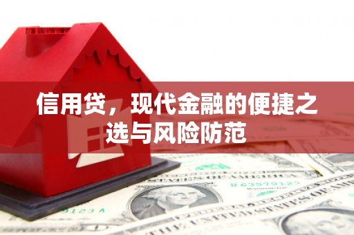 黄江信用贷，现代金融的便捷之选与风险防范